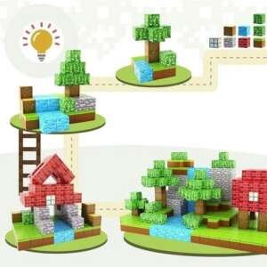 imgi 17 MAGNETIC BLOCKS MINECRAFT LARGE CONSTRUCTION SET 100 ELEMENTS Manufacturer code Magnetic Blo