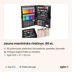 Jauno menininko rinkinys, 86 el. – savybės
