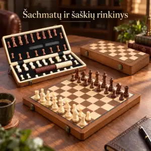 Medinių šachmatų rinkinys