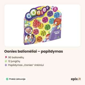 Oonies balionėliai – papildymas – savybės