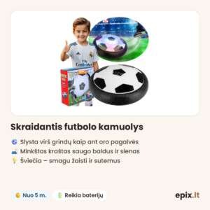 Skraidantis futbolo kamuolys – savybės